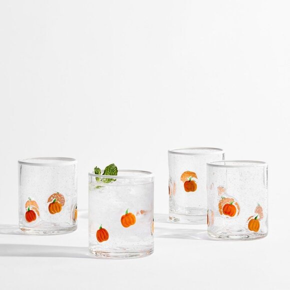 Pumpkin Icon Glasses (set of 2) - Picture 1 of 1